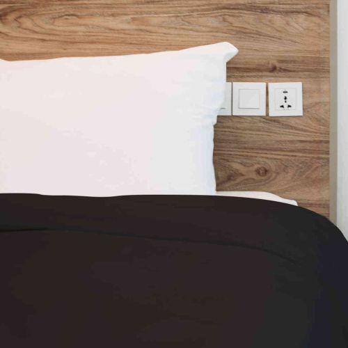 Housse de couette 100% coton noir - Tradilinge