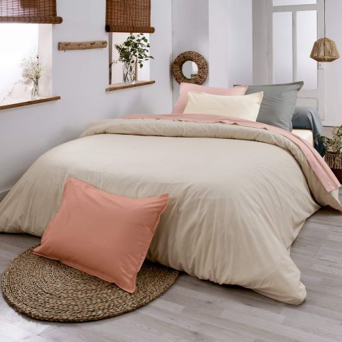 Housse de couette 100% coton biologique ficelle 140x200 cm  - Tradilinge