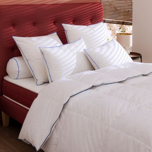 Pack couette prestige hôtellerie et oreiller 70% duvet de canard anti-allergènes Someo
