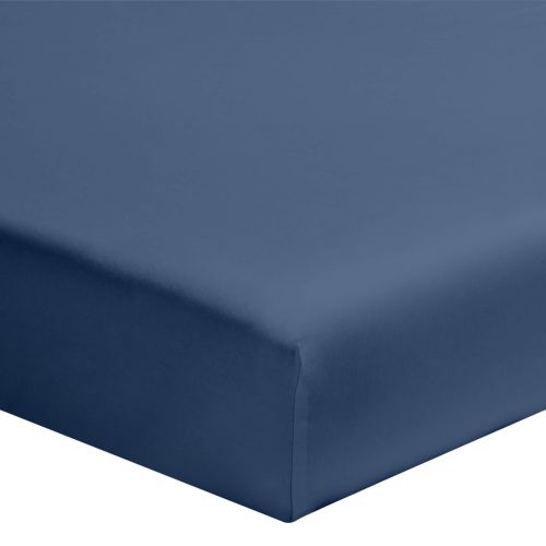 Drap housse jersey bleu océan bonnet 40 cm