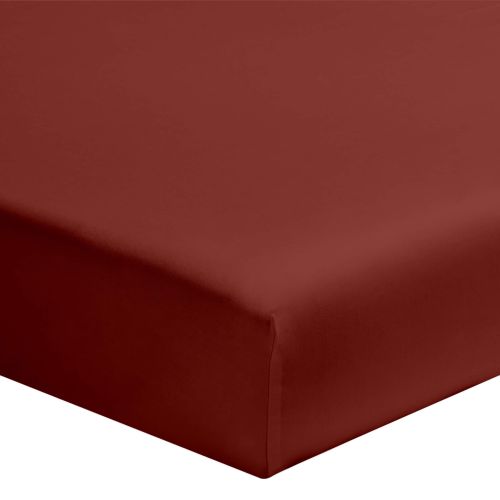 Lot de 2 draps housses jersey terre de sienne bonnet 40 cm