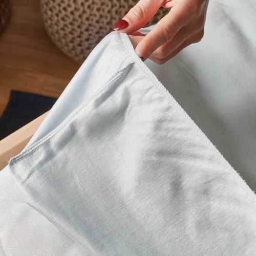Drap housse bébé + alèse 2 en 1 coton imperméable gris