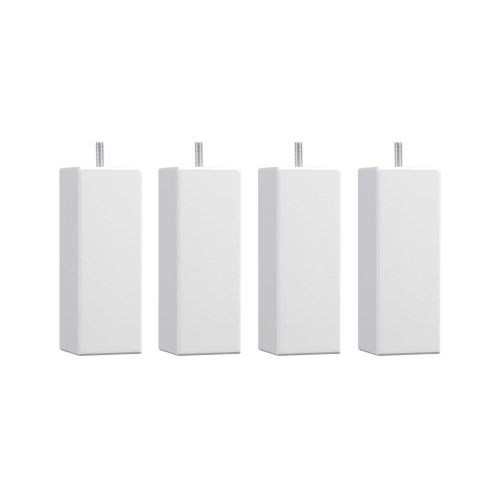 4 pieds carrés bois blanc 15 cm