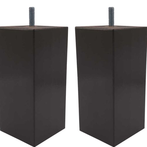 4 pieds carrés bois taupe 15 cm zoom