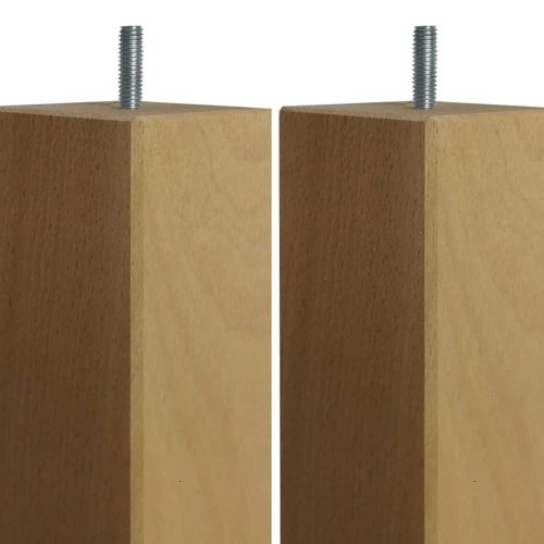 4 pieds carrés bois naturel 20 cm zoom