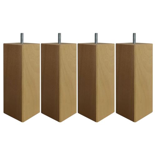 4 pieds carrés bois naturel 20 cm
