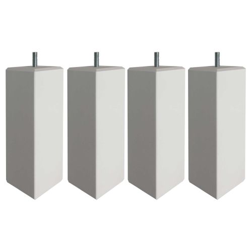 4 pieds carrés bois blanc 20 cm