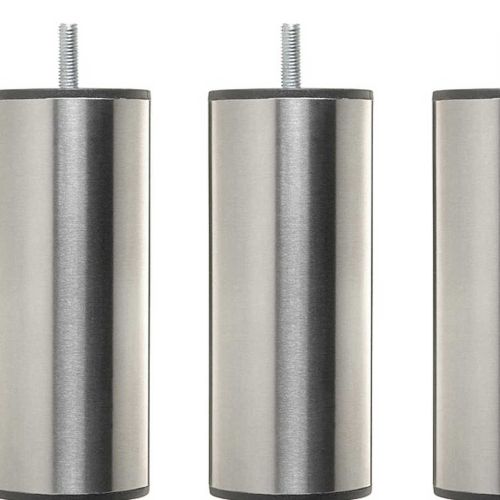4 pieds cylindriques inox 15 cm zoom