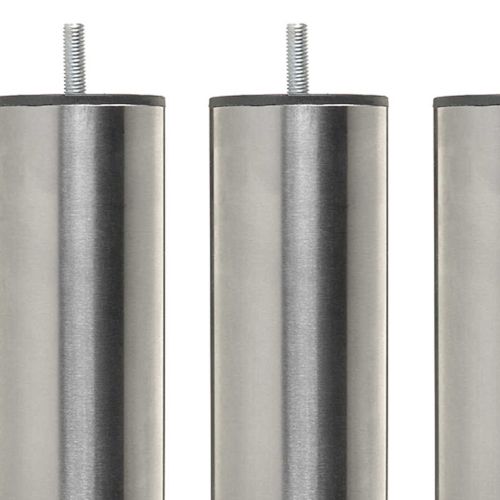 4 pieds cylindriques inox 20 cm zoom