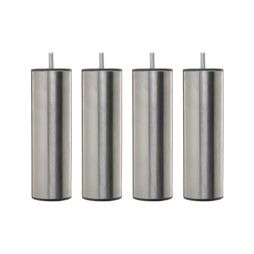 4 pieds cylindriques inox 20 cm