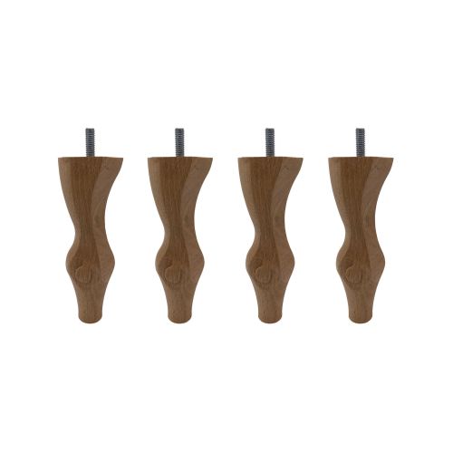 4 pieds Louis XV bois 15 cm naturel
