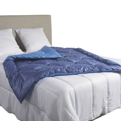 Édredon gonflant bicolore bleu jean-bleu océan Terre de Nuit ambiance