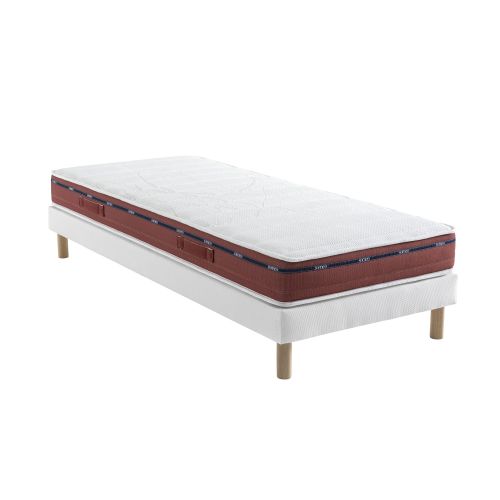 Ensemble matelas 100% latex, sommier Lune et pieds Crépuscule 500 - SOMEO