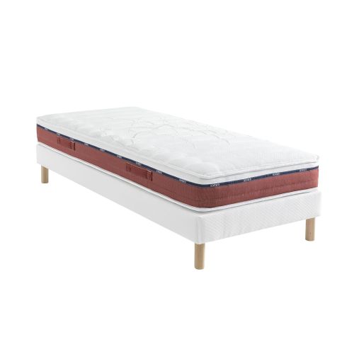 Ensemble matelas 100% latex, sommier Constellation et pieds Crépuscule 600 - SOMEO
