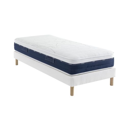 Ensemble matelas ressorts et mémoire de forme, sommier Constellation et pieds Rêve 600 - SOMEO
