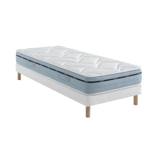 Ensemble matelas mémoire de forme, sommier Lune et pieds Songe 500 - SOMEO