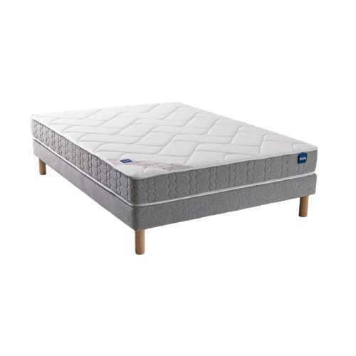 Ensemble matelas Bultex nano confort ferme Tracky, sommier Vigoroso et pieds 140x200