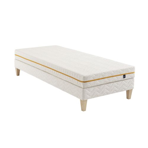 Ensemble matelas mousse recyclée, sommier et pieds Aube 400 - SOMEO