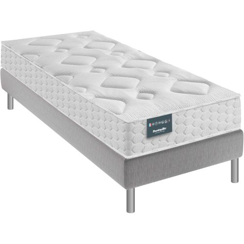 Ensemble Dunlopillo couchage latex Aérial® 21 cm LILAS, matelas, sommier, pieds 90x190