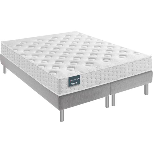Ensemble Dunlopillo mousse mémoire Aérial® 21 cm NARCISSE, matelas, sommier, pieds 180x200