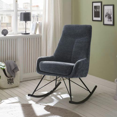 Fauteuil bouclette anthracite - FA16025