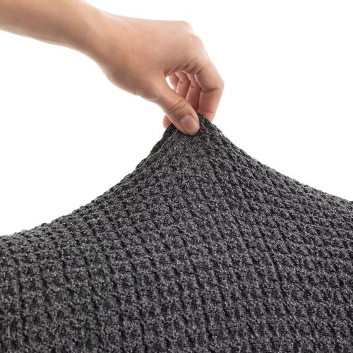Housse de canapé extensible anthracite Terre de Nuit Bali zoom
