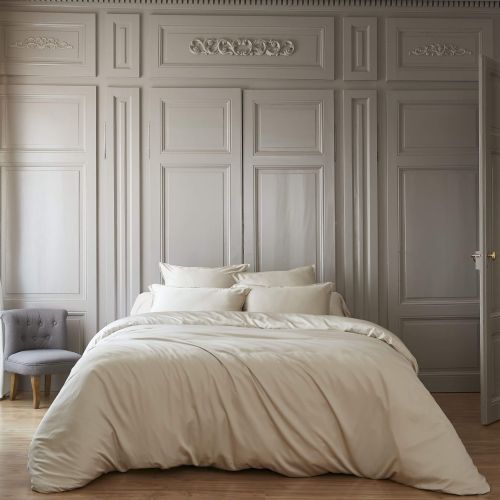 Parure de lit en bambou uni 240x220 naturel