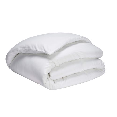 Housse de couette blanc 100% satin de coton 140x200 cm