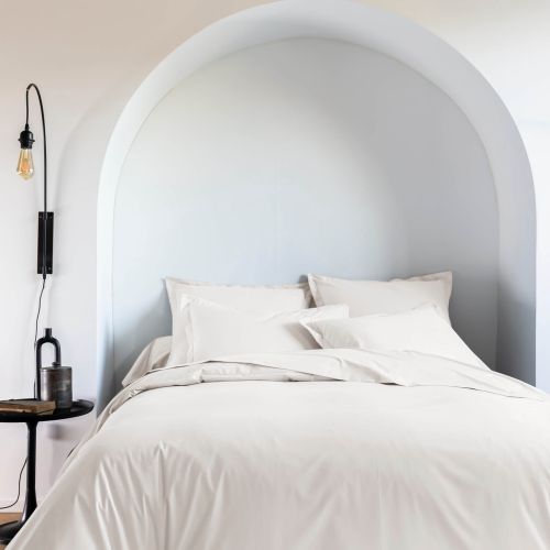 Housse de couette coton percale Meringue 240x220 - SOMEO 