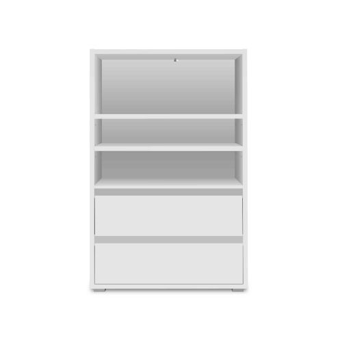 Bibliothèque avec 2 tiroirs blanche
