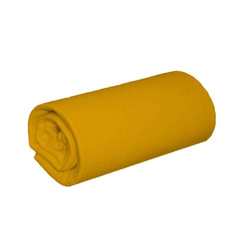 Drap housse jersey jaune moutarde bonnet 30 cm 160x190/200