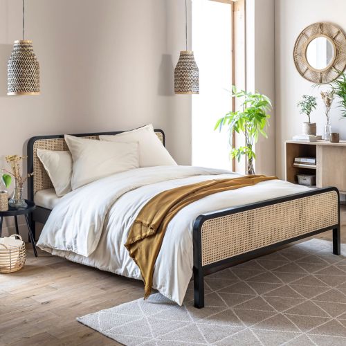 Lit pin massif cannage 