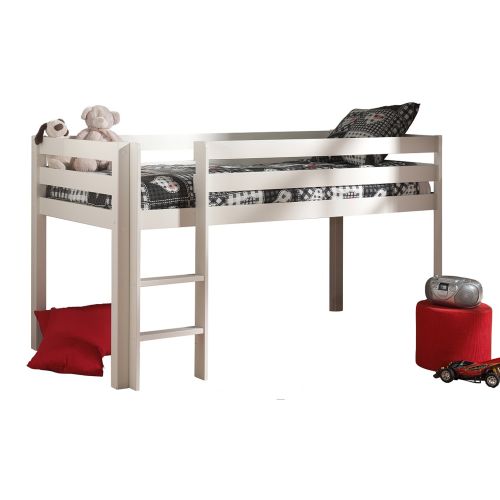 Lit mi-hauteur en pin massif  90x200