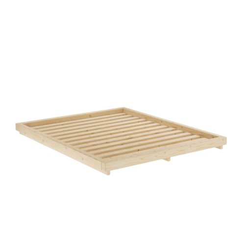 Lit au style japonais en bois naturel