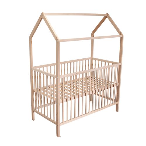 Lit bébé cabane évolutif en bois massif 60x120