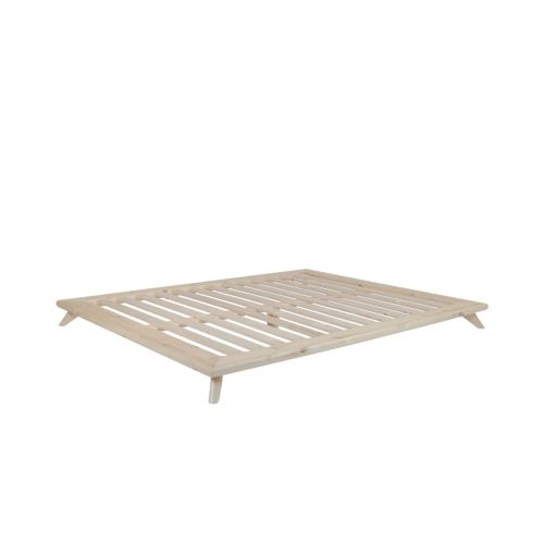 Lit futon senza en bois massif naturel 160x200