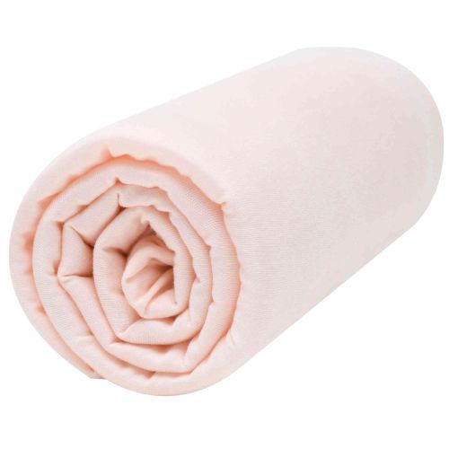 Lot de 3 draps housses bébé jersey bio rose poudré
