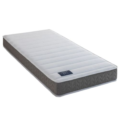 Matelas de relaxation en latex pour sommier TPR sur fond blanc vue 3/4