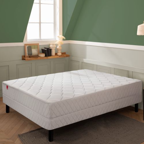 Matelas Epeda ressorts ensachés confort ferme 21cm DORMEUR (présenté en ensemble)