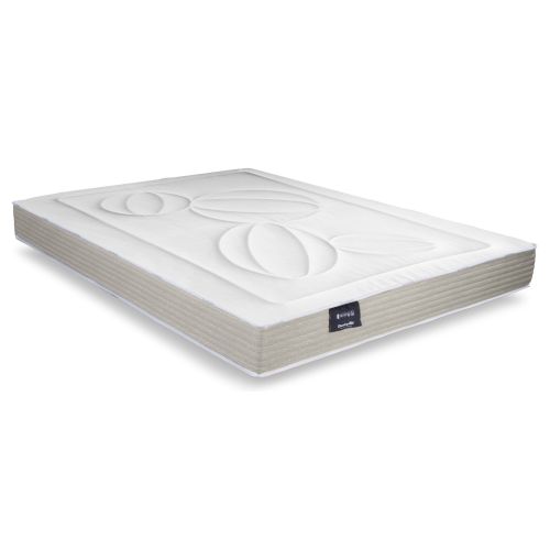 Matelas ferme 120x200 cm Dunlopillo Hortense 2 entier, vu en diagonale sur fond blanc.