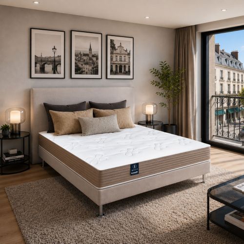 Matelas ressorts ensachés ferme Dunlopillo Jasmin