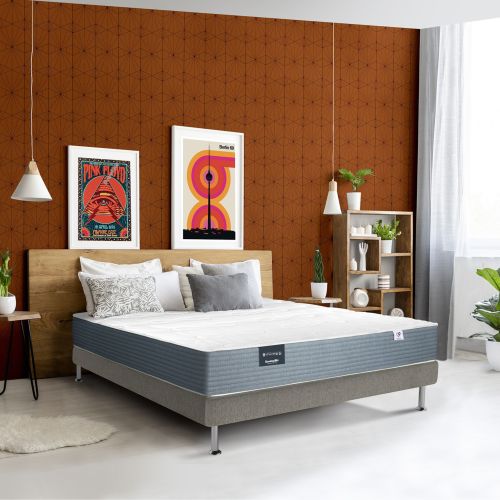 Matelas Dunlopillo en mousse Aerial® 2.0 et Hélastair Ferme - Coquelicot 2 - 140x200