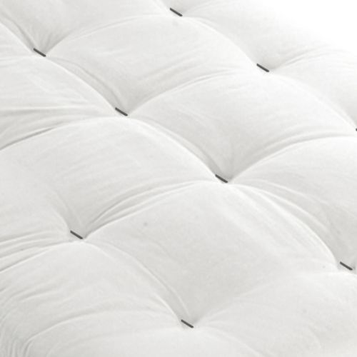 Matelas futon mousse memoire + coton, anti-taches, écru 90x190 zoom