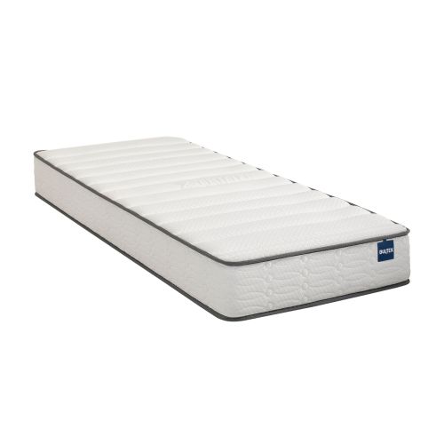 Vue de biais du matelas relax Bultex I Relax 2x100x200 cm isolé sur fond blanc.