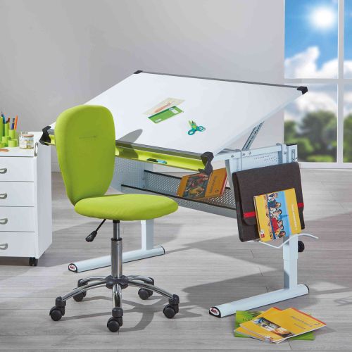Bureau enfant à plan inclinable en bois blanc - BU12062