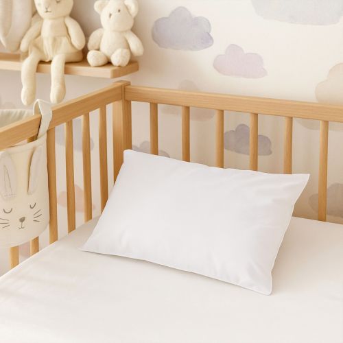 Oreiller bébé anti-acariens enveloppe percale Someo 40x60 côté