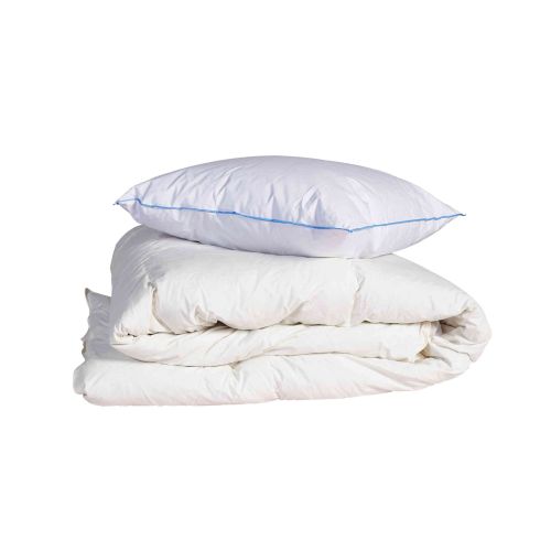 Pack couette confort et oreiller 30% duvet de canard anti-allergènes Someo