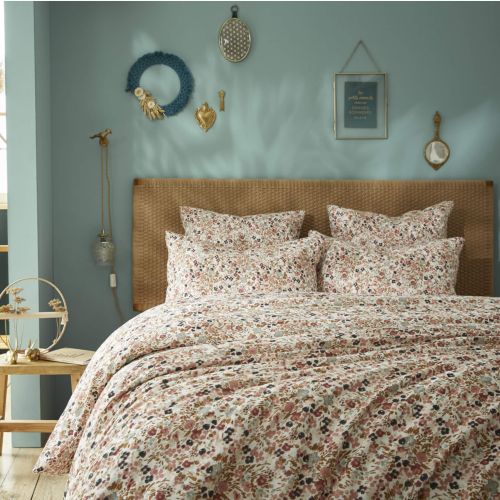 Parure de lit gaze de coton imprimé floral