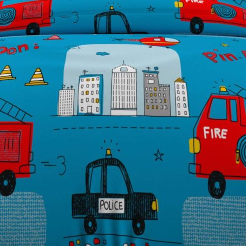 Parure de lit enfant Pompiers bleu