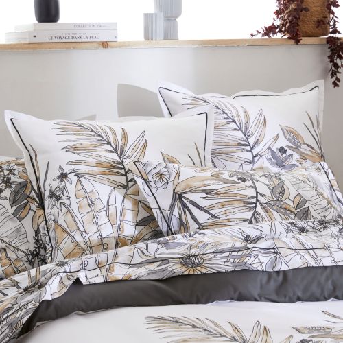 Parure de lit Sumatra fusain 200x200 cm - Tradilinge